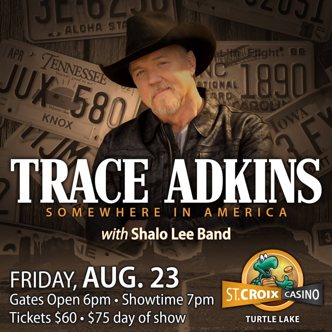 Trace Adkins at St Croix Casino Turtle Lake Wisconsin on August 23, 2024